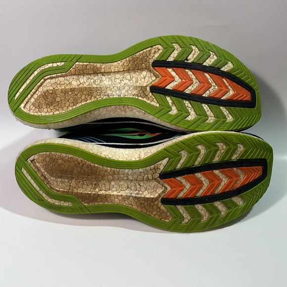 Saucony Endorphin Pro Running Shoes Black Orange Green Blue Sneakers Size 13 - Picture 8 of 12